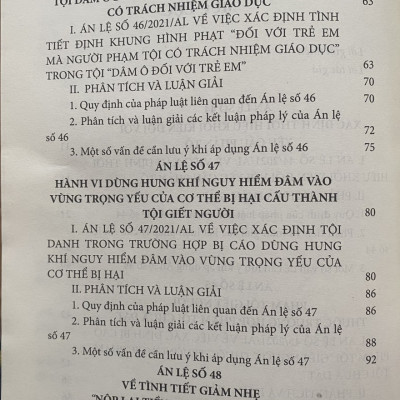 Án Lệ Việt Nam - Phân Tích  và Luận Giải ( Từ Án lệ số 44 đến Án lệ số 70 ) Tập 2