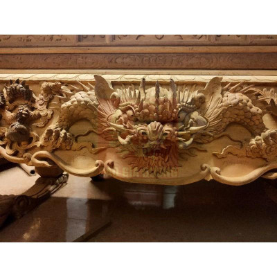 Sập thờ tứ linh kê nghê gỗ Gụ Lào 1m97x 107 x 117 chân 20