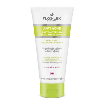 FLOSLEK PHARMA GEL RỬA MẶT DIỆT KHUẨN NGỪA MỤN ANTIBACTERIAL FACE CLEANSING GEL 200ML