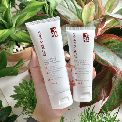 Combo 2 tuýp Sữa rửa mặt Sắc Ngọc Khang 100g giúp làm sạch bã nhờn, bụi bẩn cho da