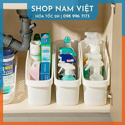 Rổ Đựng Đồ Chia Ngăn Nhà Bếp Nhà Tắm Có Bánh Xe Tiện Lợi NAVIVU
