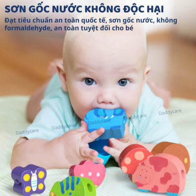 Đồ chơi montessori xâu hạt cho bé phát triển tư duy Logic Mideer Lacing Beads