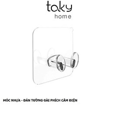 5 Móc Dán Tường Treo Phích Cắm Điện, Móc Dính Tường Trong Suốt, Móc Gài Các Loại Phích Cắm Điện, Nhỏ Gọn, Tiện Dụng.TakyHome 4000set5