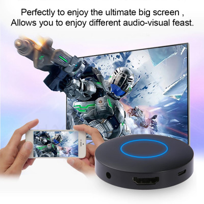 Thiết bị Dongle Wifi Q1 Truyền hình ảnh từ điện thoại lên tivi máy chiếu Hỗ trợ cả HDMI và Chuẩn AV cho Tivi - Dùng được cho hầu hết các dòng điện thoại smartphone... FullHD 1080P - Hàng Chính Hãng