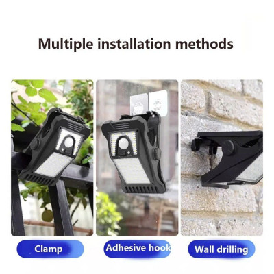 Đèn Kẹp Năng Lượng Mặt Trời Cảm Biến Cơ Thể Chống Nước, Đèn Sân Vườn Siêu Sáng Đa Chức Năng - HÀNG CHÍNH HÃNG MINIIN