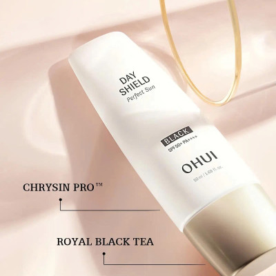 Set Kem Chống Nắng Ohui Day Shield Perfect Sun Black Special Set