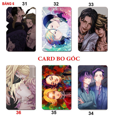 Card bo góc Tokyo Revengers 6 ảnh khác nhau/ Thẻ card kịch trường Takemiki Tokyo Revengers