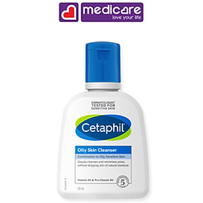 Sữa rửa mặt CETAPHIL da dầu & da nhạy cảm 125ml