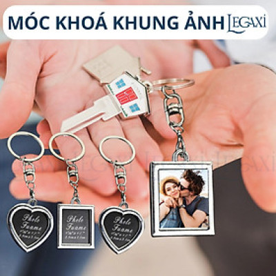 Móc Chìa Khoá Khung Ảnh Mini Hình Trái Tim, Chữ Nhật Phù Hợp Làm Quà Tặng Người Yêu, Vợ Chồng, Người Thân