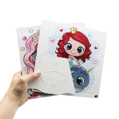 Bộ 2 Tranh Xếp Hình 36 Mảnh Để Bàn 23 x 23 cm - Minh Châu C2-001