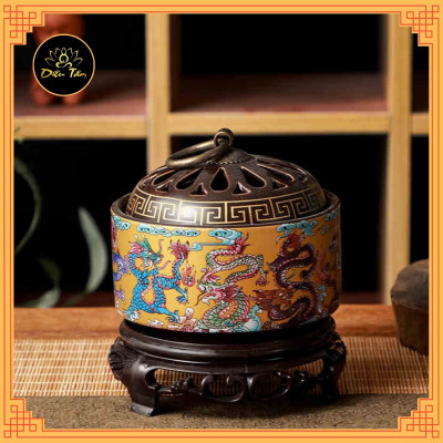 Lư điện xông trầm hương lư xông trầm size to có hẹn giờ có bảo hành dùng để xông trầm, tinh dầu - Diệu Tâm lư điện rồng