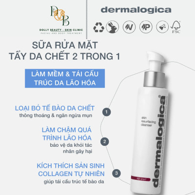 Sữa rửa mặt kết hợp tẩy da chết SKIN RESURFACING CLEANSER của Dermalogica - Dolly Beauty