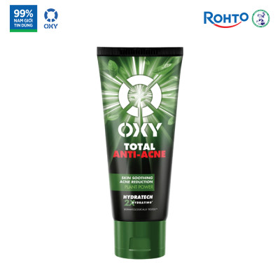 Sữa rửa mặt cho nam Oxy sạch sâu giảm mụn kiểm soát nhờn dạng kem Oxy Total Anti Acne 100g