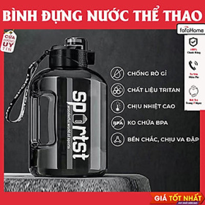 Bình Đựng Nước Chịu Nhiệt Độ Cao 1.7L Và 2.7L Dáng Thể Thao Có Tay Cầm Phong Cách Trẻ Trung Bằng Nhựa