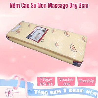 Nệm Cao Su Non Massage America Dày 3cm Kích Thước 80cm/1m/1m2/1m4/1m6/1m8 Tặng Kèm Áo Bảo Vệ Nệm