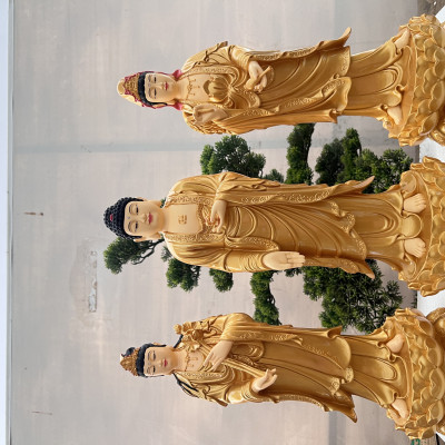 Bộ 3 Tượng Tây Phương Tam Thánh cao 48cm