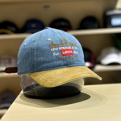Nón kết, mũ lưỡi trai LV phối vải jeans form chuẩn thời trang cao cấp