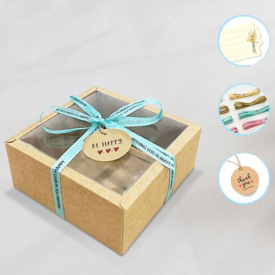 Hộp Quà Kraft Xếp Hình Vuông - 12 x 6 cm - Linh Lan