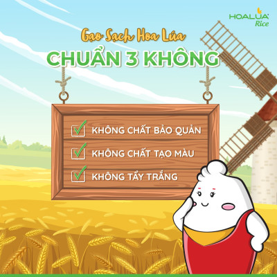 Gạo ST25 Hoa Lúa túi 5kg - Dẻo nhiều, mềm cơm, hương thơm đặc trưng