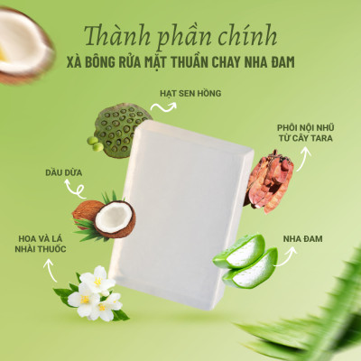 Xà Bông Rửa Mặt Thuần Chay Nha Đam Heebee