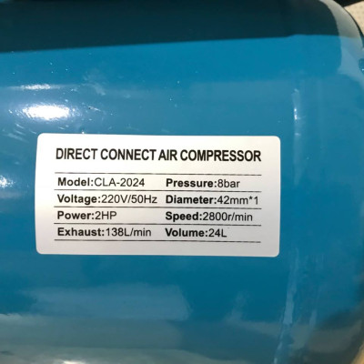 Máy nén khí có dầu đầu liền 2HP (1500W) Classic CLA-2024 (giảm tiếng ồn, lên hơi cực nhanh) (100% dây đồng)