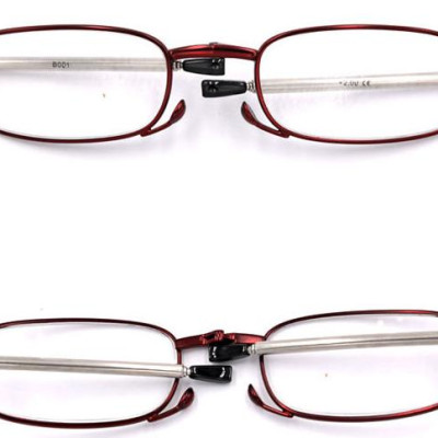 Kính lão gọng xếp 868 màu đỏ tròng lão 3.5 độ_nữ