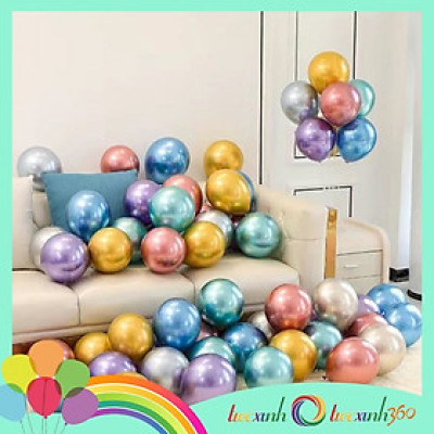 Bong bóng trang trí tiệc xinh Chrome 20 cái mix màu size 10
