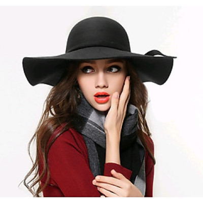 Nón rộng vành vải nỉ phong cách vintage unisex dona21101902