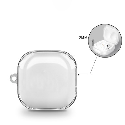 Case ốp cho Samsung Buds Live / Buds Pro/ Buds 2/ Buds 2 Pro/ Buds Fe TPU Trong Suốt Kèm Móc Treo_Hàng chính hãng