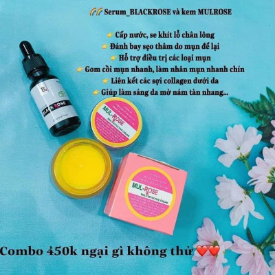  COMBO SERUM BLACK ROSE 20ml & KEM MULROSE 5 gr