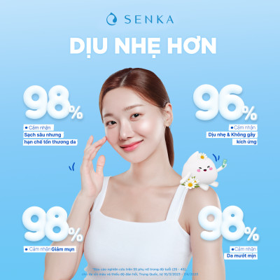 Sữa rửa mặt hỗ trợ trị mụn Senka Perfect Whip Acne Care 100g