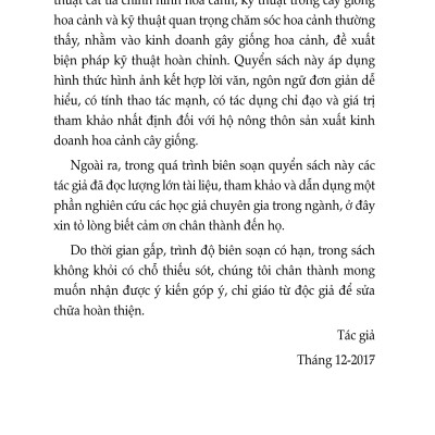Nông Nghiệp Xanh, Sạch - Kỹ Thuật Trồng Các Loại Hoa