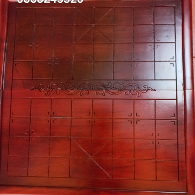 Bàn cờ tướng gỗ gõ đỏ không quân kt 48×50×3cm 