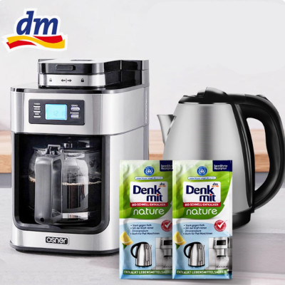 Bột tẩy cặn bình đun nước, Ấm siêu tốc, máy pha cà phê Denkmit của Đức 2 gói - Hàng chính hãng