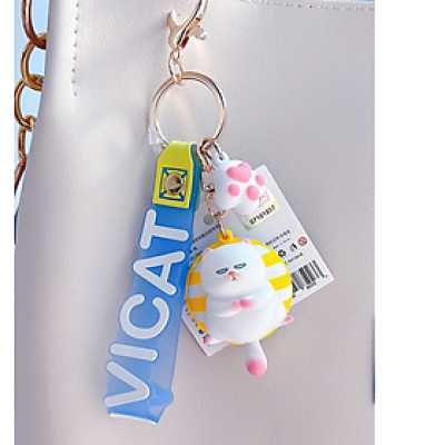 Móc Khóa Mèo Trắng VIVian 4 Sắc Thái_ Hàng Chính Hãng