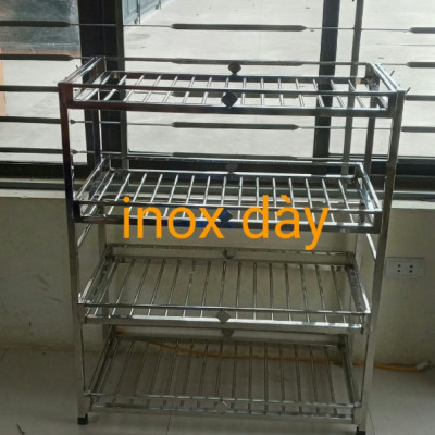 kệ để đồ nhà bếp inox 4 tầng c 100 ,d 79 ,s40 