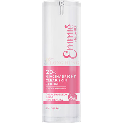 Tinh chất làm sáng mờ thâm Emmié By Happyskin 20% Niacinabright Clear Skin Serum (30ml) - Hàng chính hãng