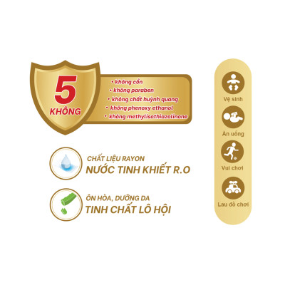 Combo Khăn Ướt Em Bé NUNA Không Mùi 30 Miếng/Bao