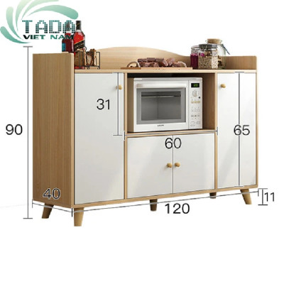 KỆ BẾP ĐỂ LÒ VI SÓNG BẮC ÂU CỬA ĐỐI XỨNG - HC1018