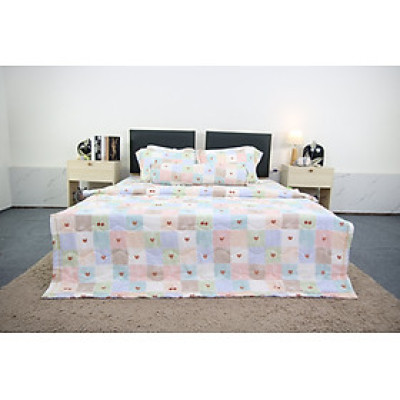 Bộ Ga 4 món Cotton Đũi Tatana mền mịn, thoáng mát 