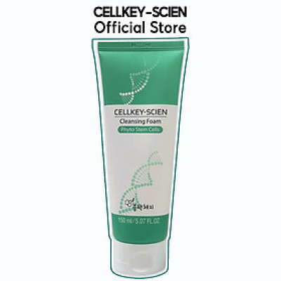 Kem Rửa Mặt Tế Bào Gốc Trà Xanh Kiềm Dầu Làm Sạch Sâu Dưỡng Ẩm Da Dầu Mụn Nhạy Cảm Cellkey-Scien Cleansing Foam Phyto Stem Cells 150ml