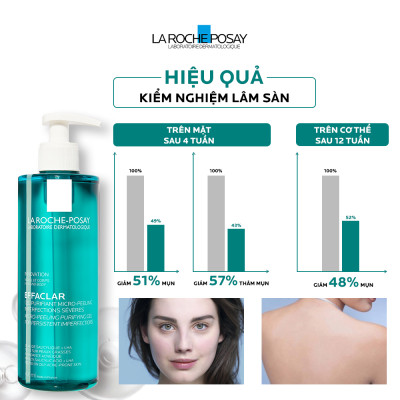 Gel rửa mặt và tắm La Roche-Posay Effaclar Micro-Peeling Purifying Gel 400ml