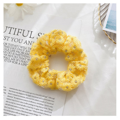 Dây buộc tóc Vintage srunchies thêu hoa dễ thương HD141