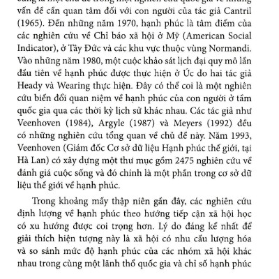 Hạnh Phúc Của Người Việt Nam Khái Niệm, Cách Tiếp Cận & Chỉ Số Đánh Giá