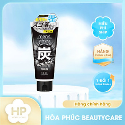 Sữa Rửa Mặt Nam Chiết Xuất Than Hoạt Tính Kosé Softymo Men