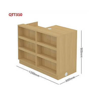 Bàn tính tiền siêu thị , Bàn thu ngân thiết kế tiện lợi QTT310 - Nội thất lắp ráp Viễn Đông Adv