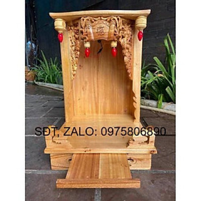 Đồ thờ gỗ , Bàn thờ thần tài ông địa ngang 56cm