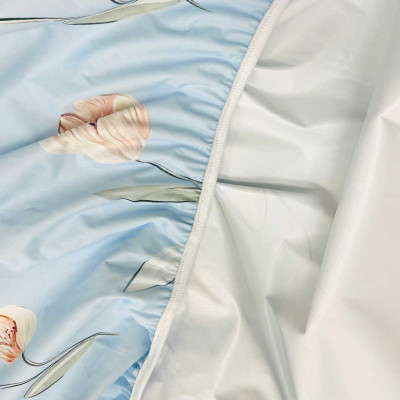 Ga chống thấm Cotton LoveMama họa tiết Hoa Tulip mềm mại thoáng mát loại 1