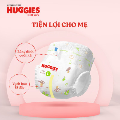 Tã/bỉm quần Huggies Skin Care Mega Jumbo XL84+4 miếng với tràm trà dịu da