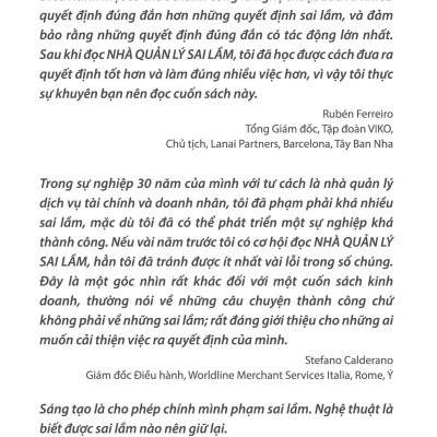 Nhà Quản Lý Sai Lầm